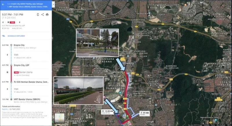 Bus Route - MRT Bandar Utama (Bus - T800)
