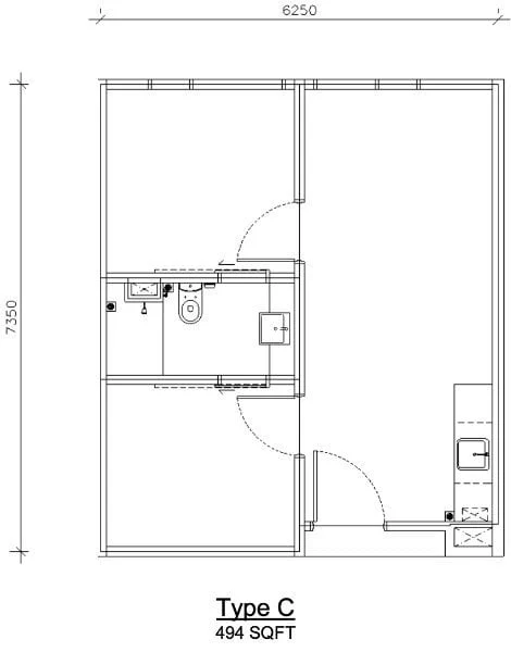 Type C Floor Plan @ Mossaz